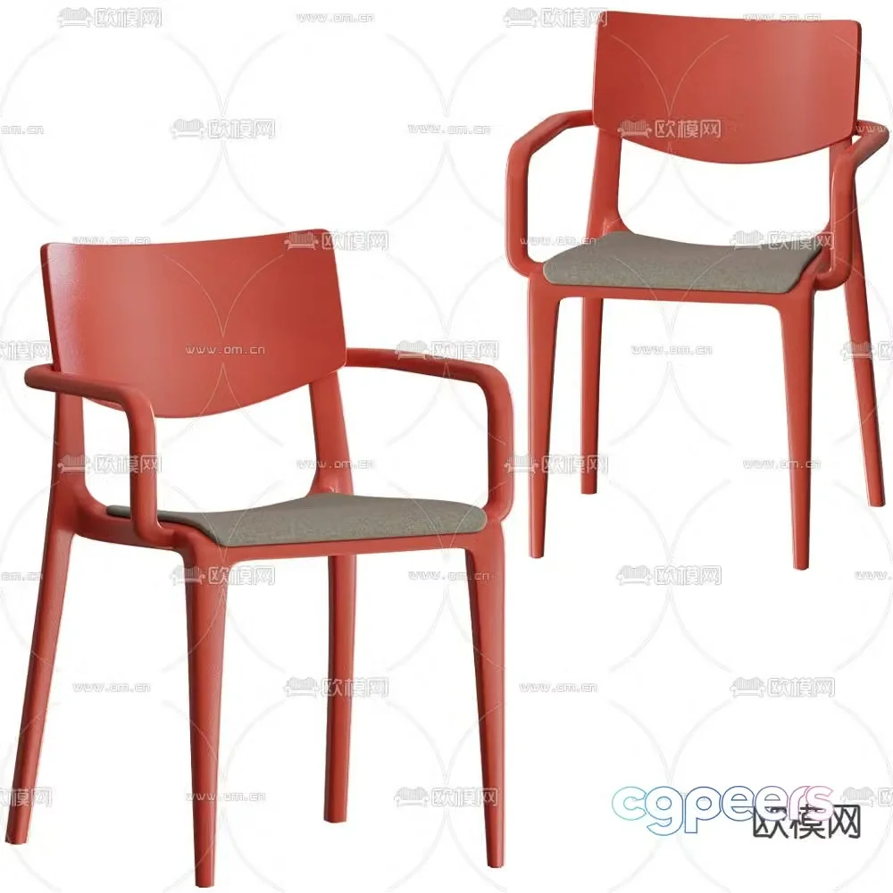 Modern chair dining chair 3d model