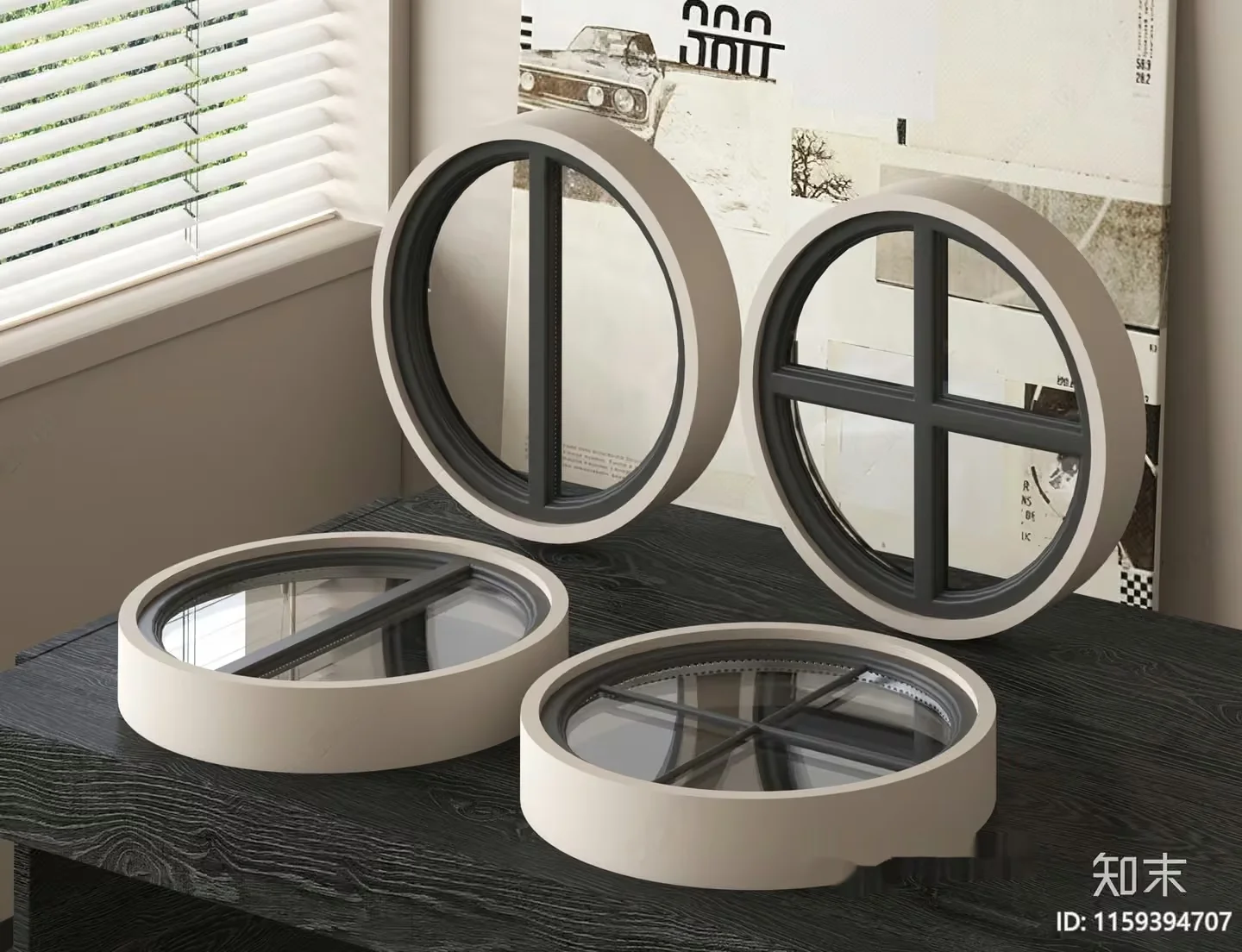 Modern Round Windows 3D Model – 10551 – VRAY Render