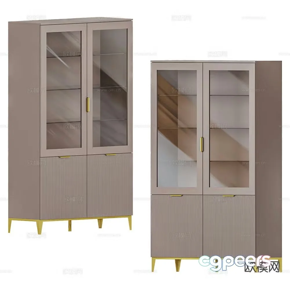 Mister bookcase display cabinet 3d model