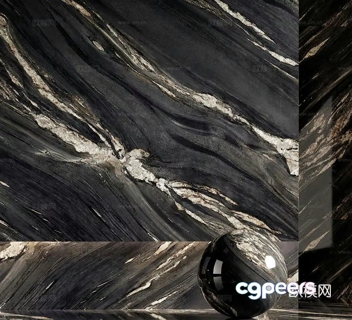 Modern marble Italian marble Black marble Luxury stone 3d model