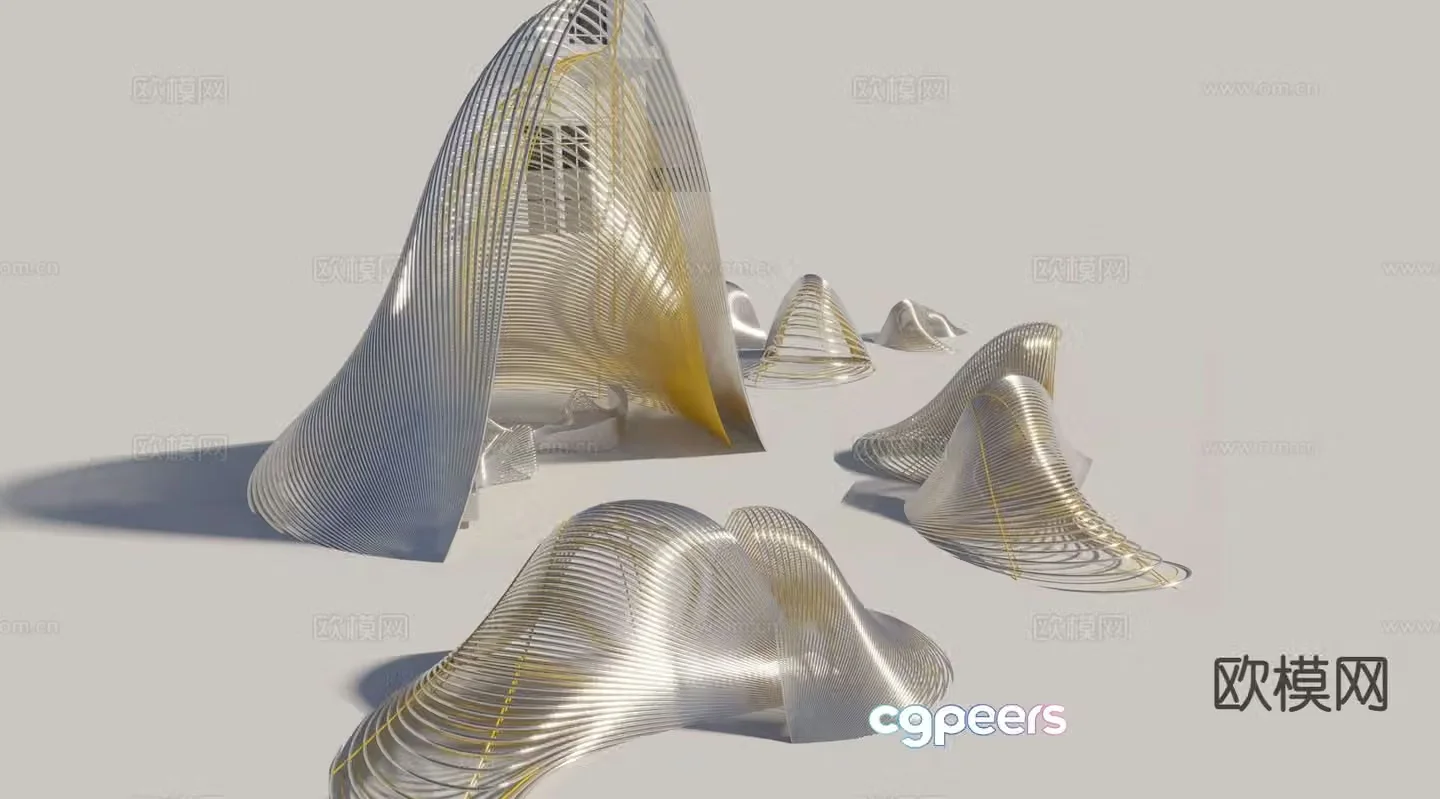 Outdoor sculpture special-shaped sculpture art ornament 3D model