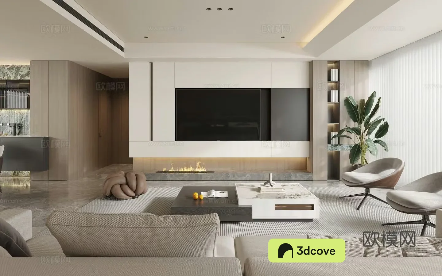Living room sofa dream curtain