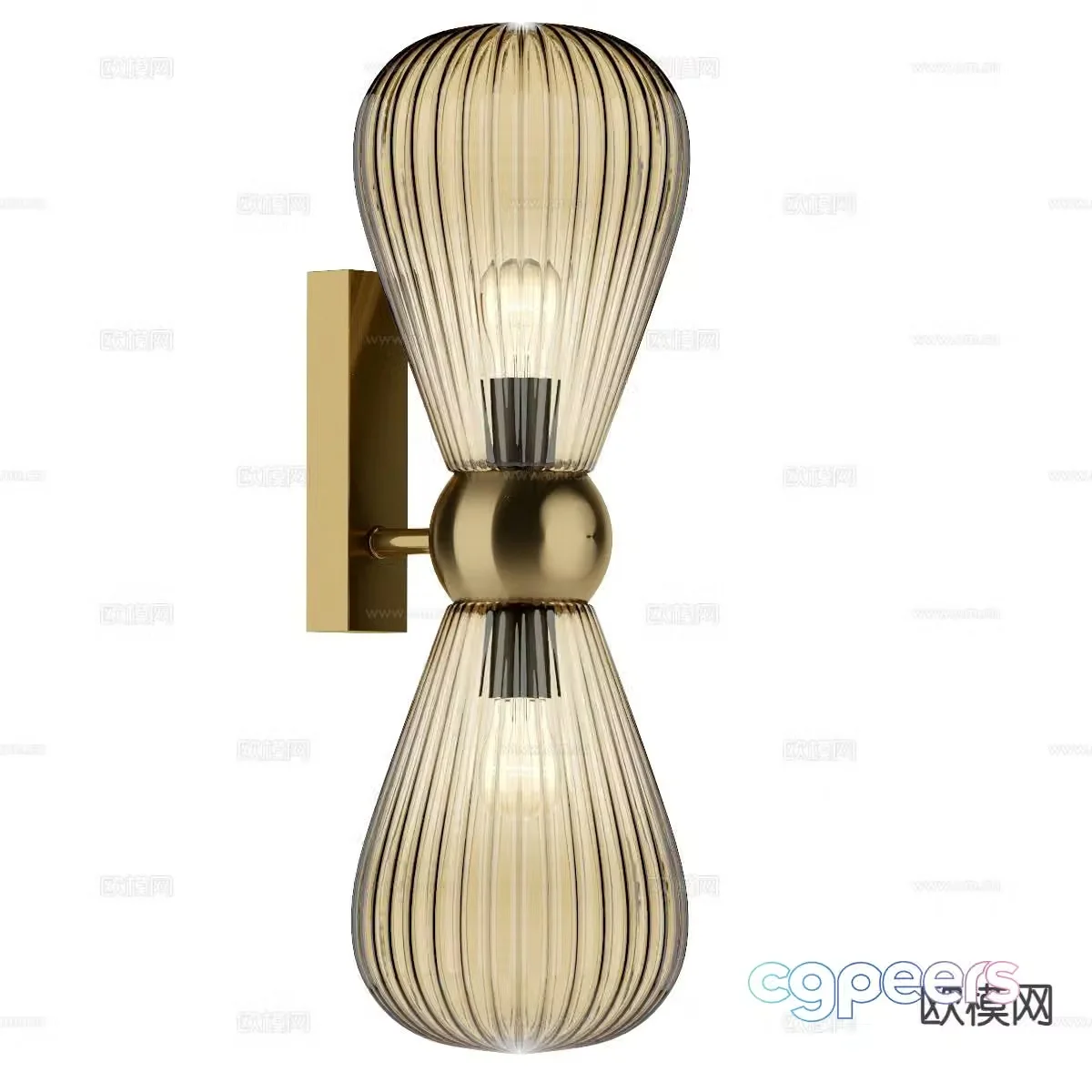 Modern wall light glass wall light 3d model