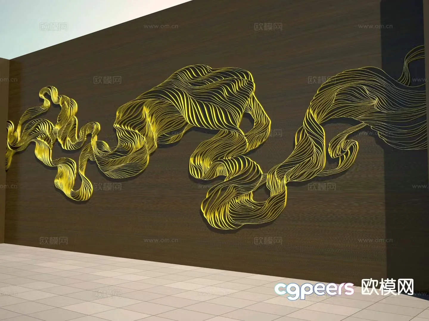 Silk Road Sculpture Landscape Sculpture 3D Model