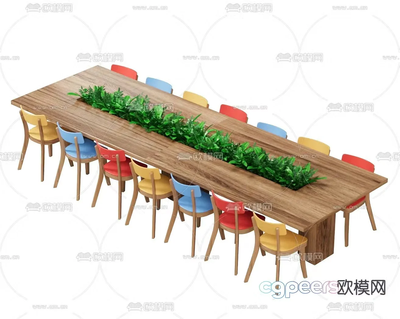 large conference table 3d model