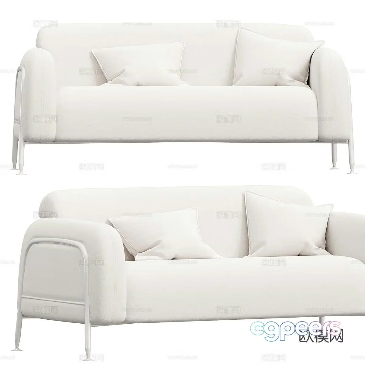 Double sofa 3d model