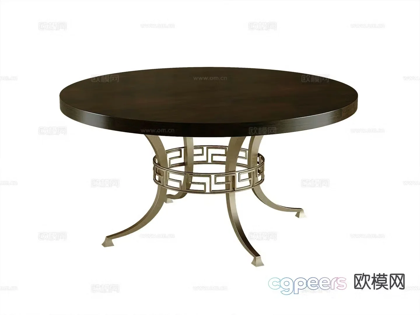 American dining table round dining table 3d model