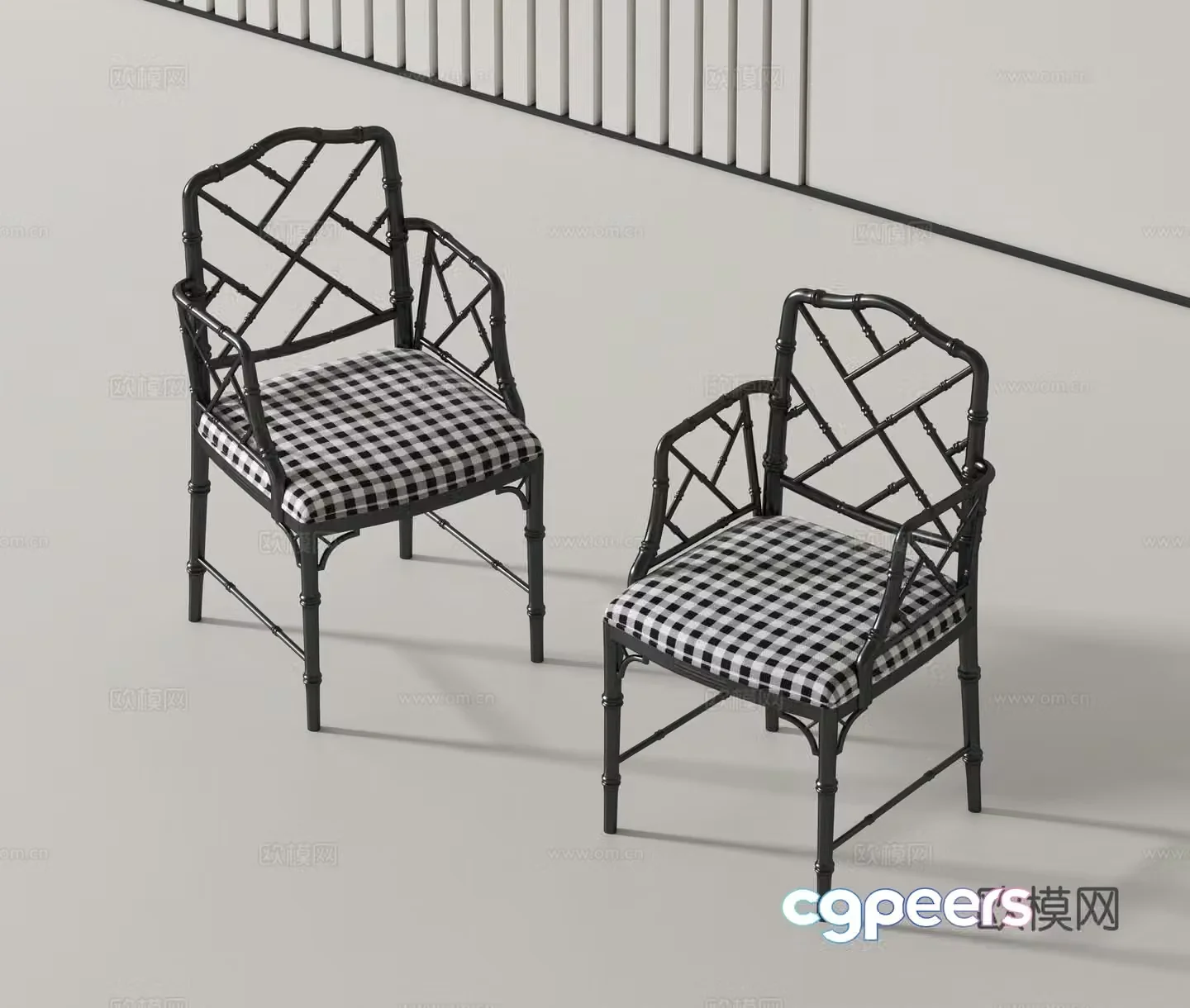 Modern chair dining chair 3d model