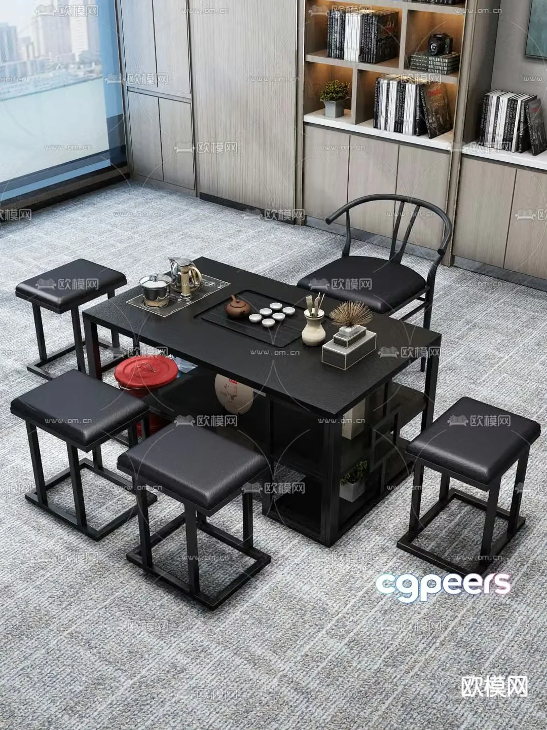 Modern tea table tea table 3d model