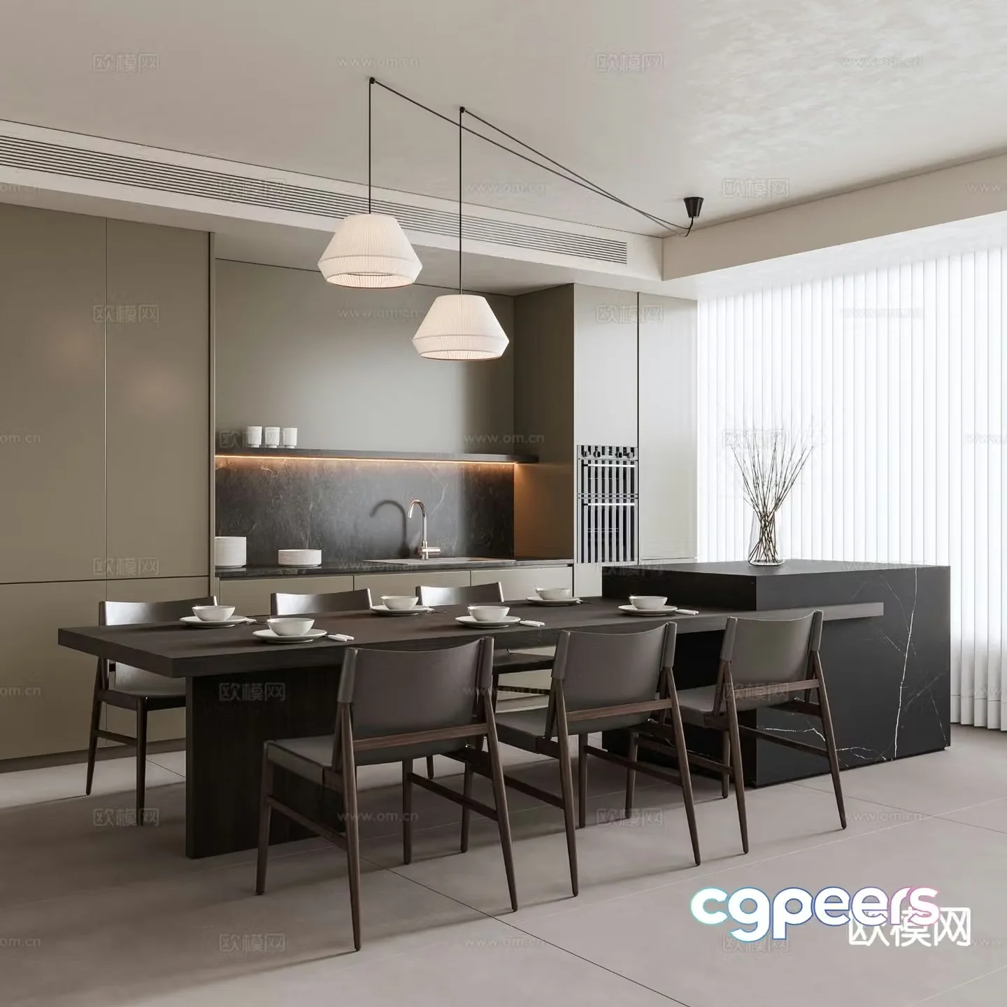 Italian island restaurant 3D model