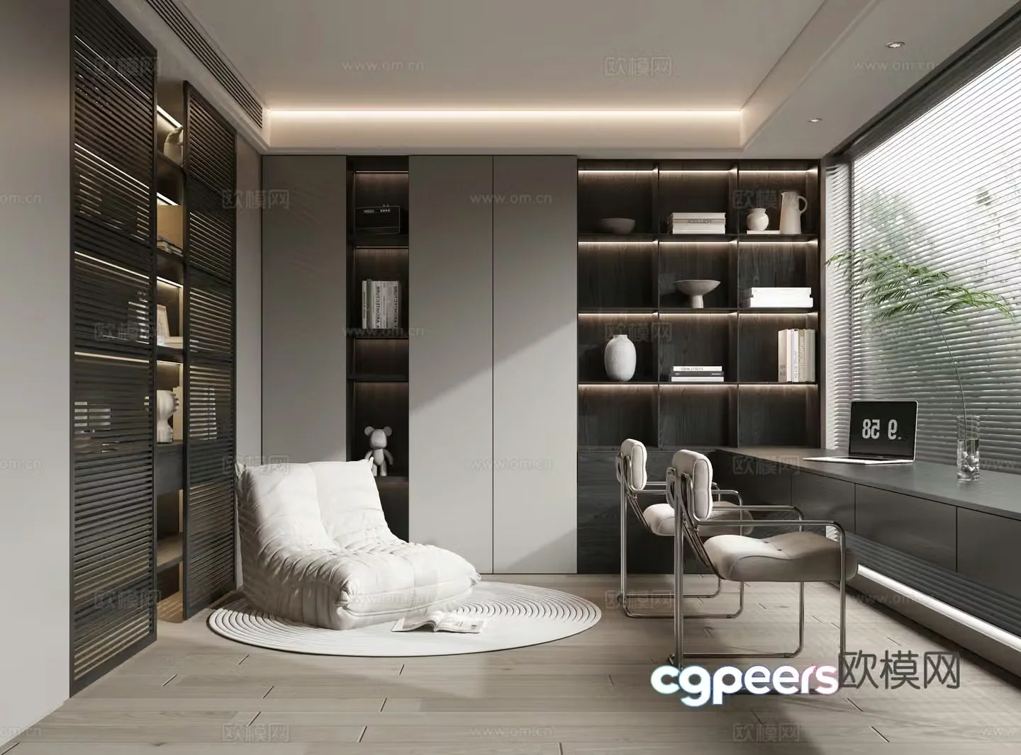 Modern study 3d model