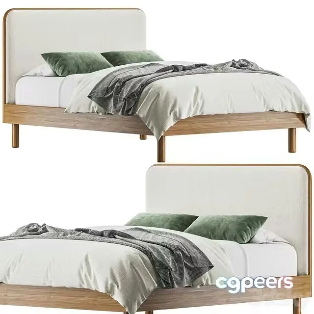 3ds Max Free – Bed MILES from WEST ELM