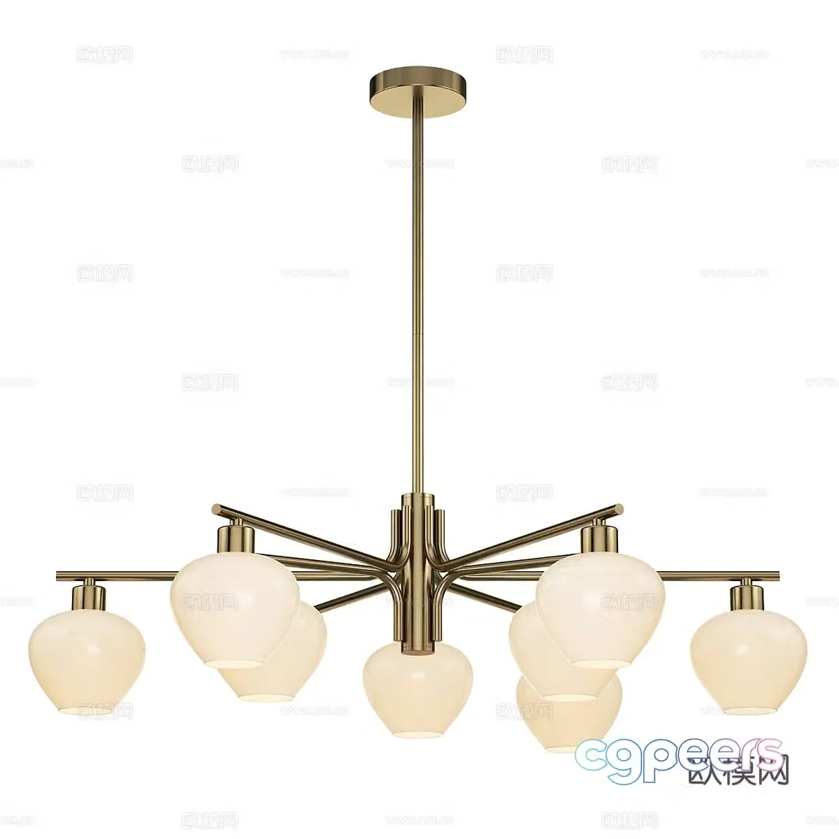 Modern simple light luxury chandeliers chandeliers simple chandeliers restaurant chandeliers living room chandeliers lamp 3d model