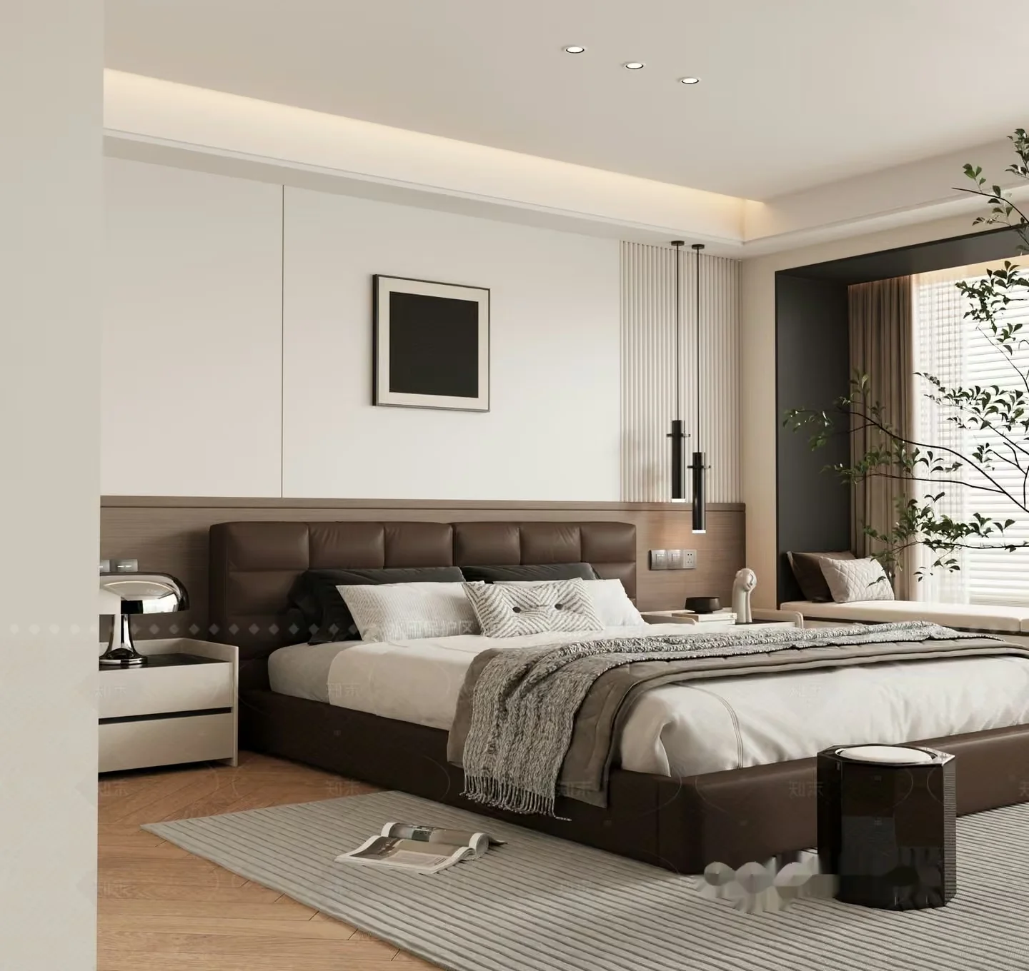Cozy Modern Bedroom 3D Model – 3260 – VRAY Render