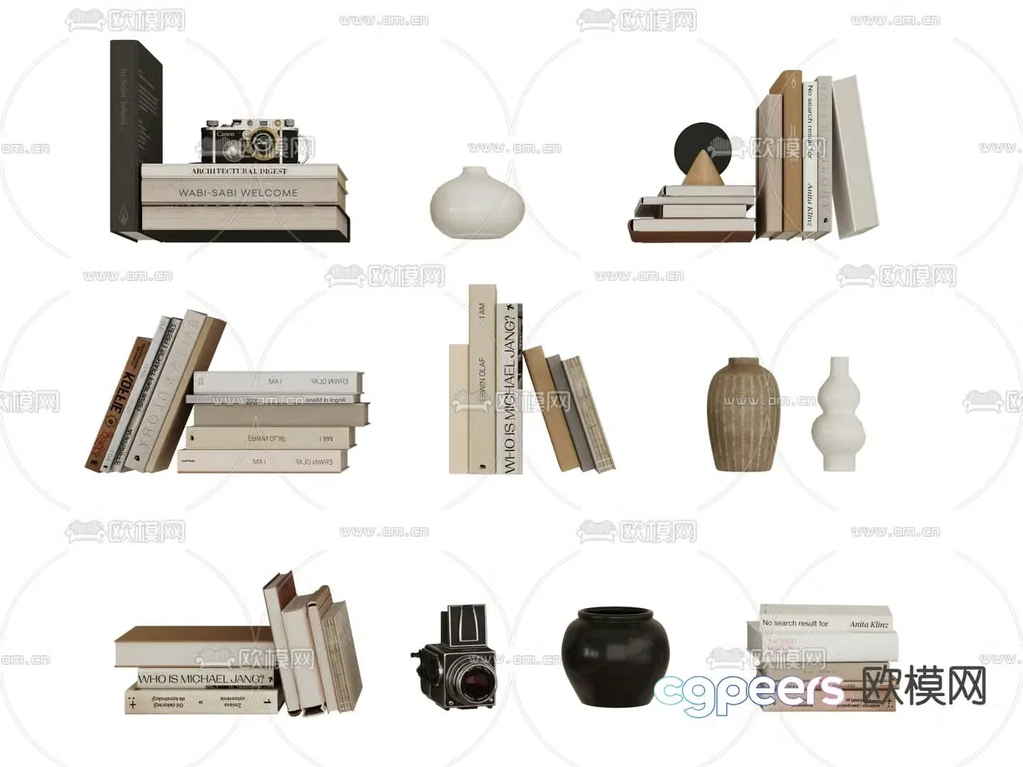 Modern book ornaments Jewelry ornaments 3d model