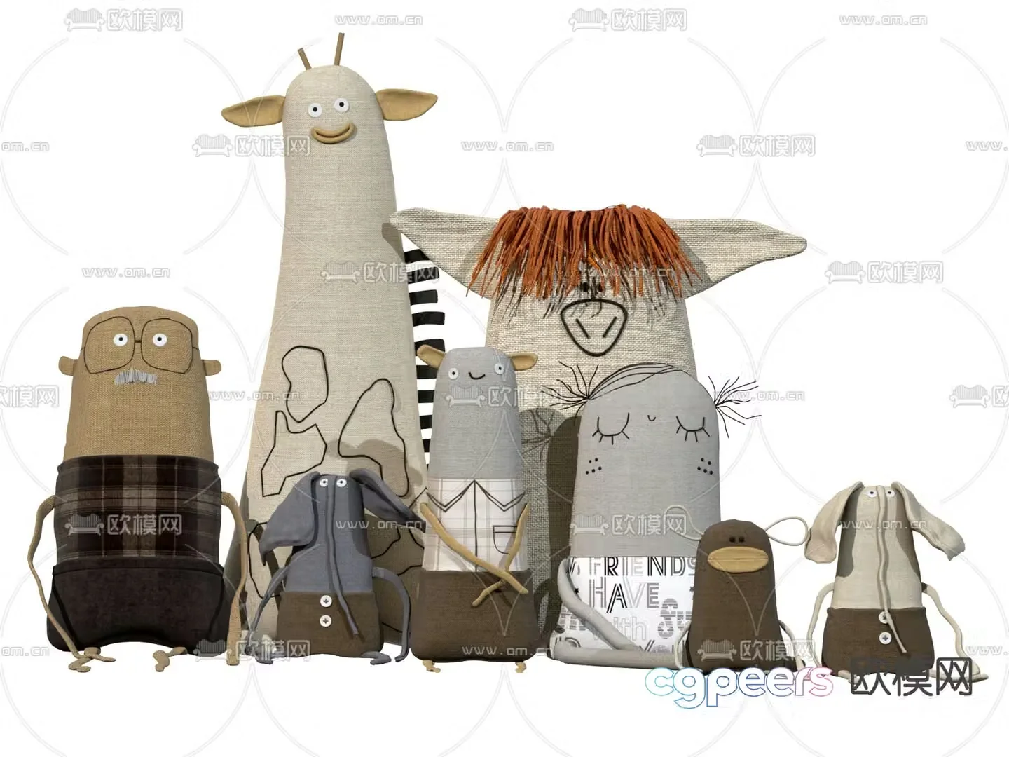 Modern children’s stuffed toy 3d model