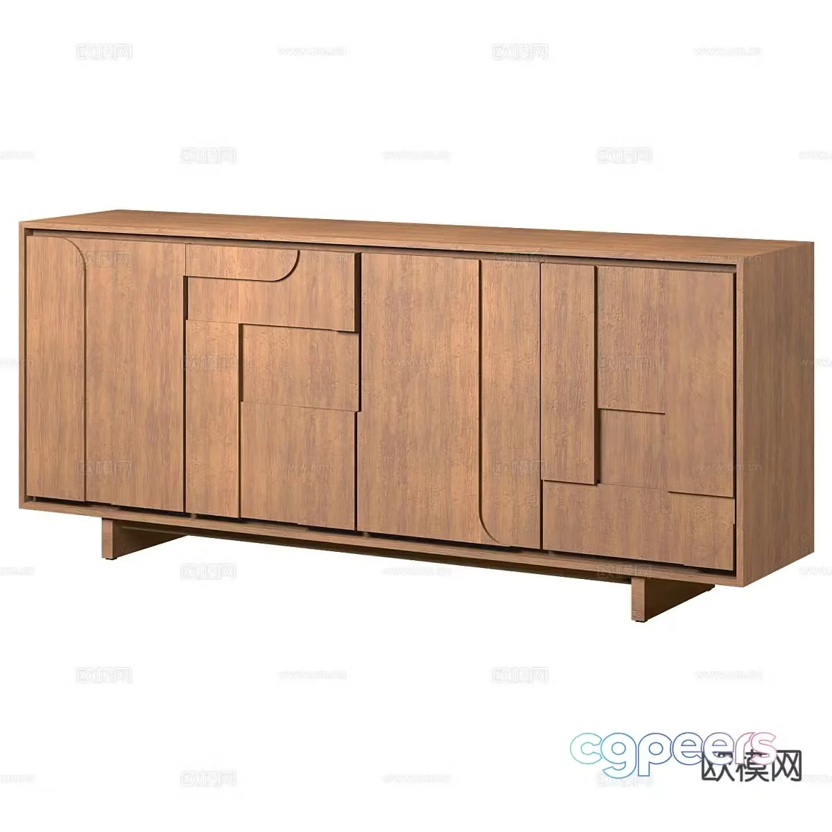 Nordic entryway cabinet 3d model