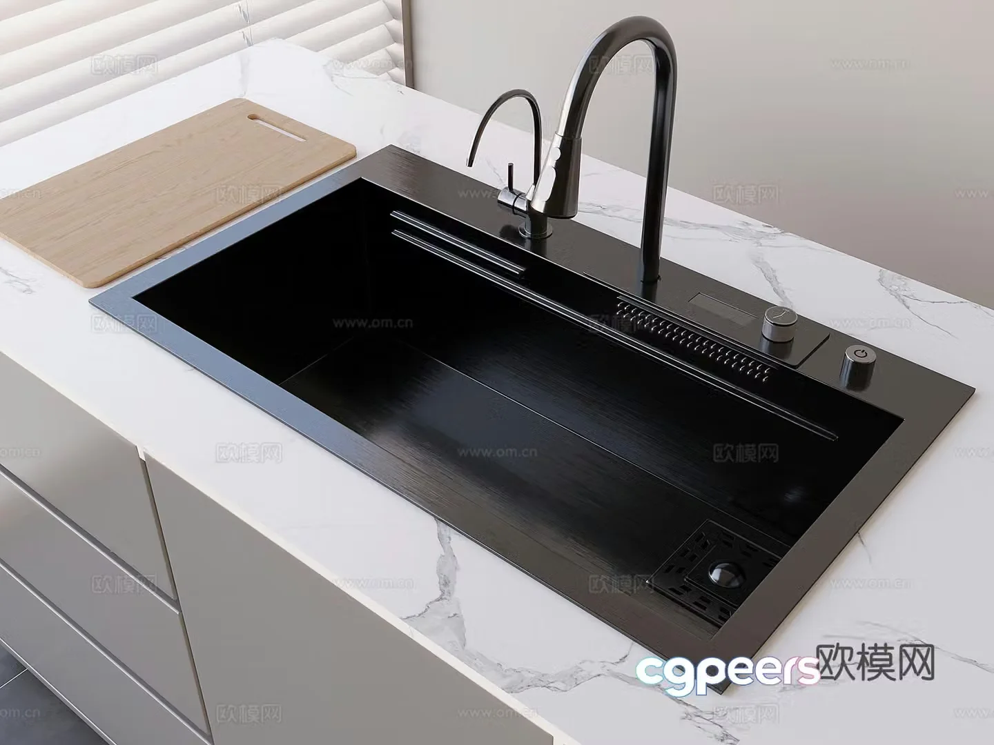 Modern sink sink cutting tray raindance waterfall sink 3D model