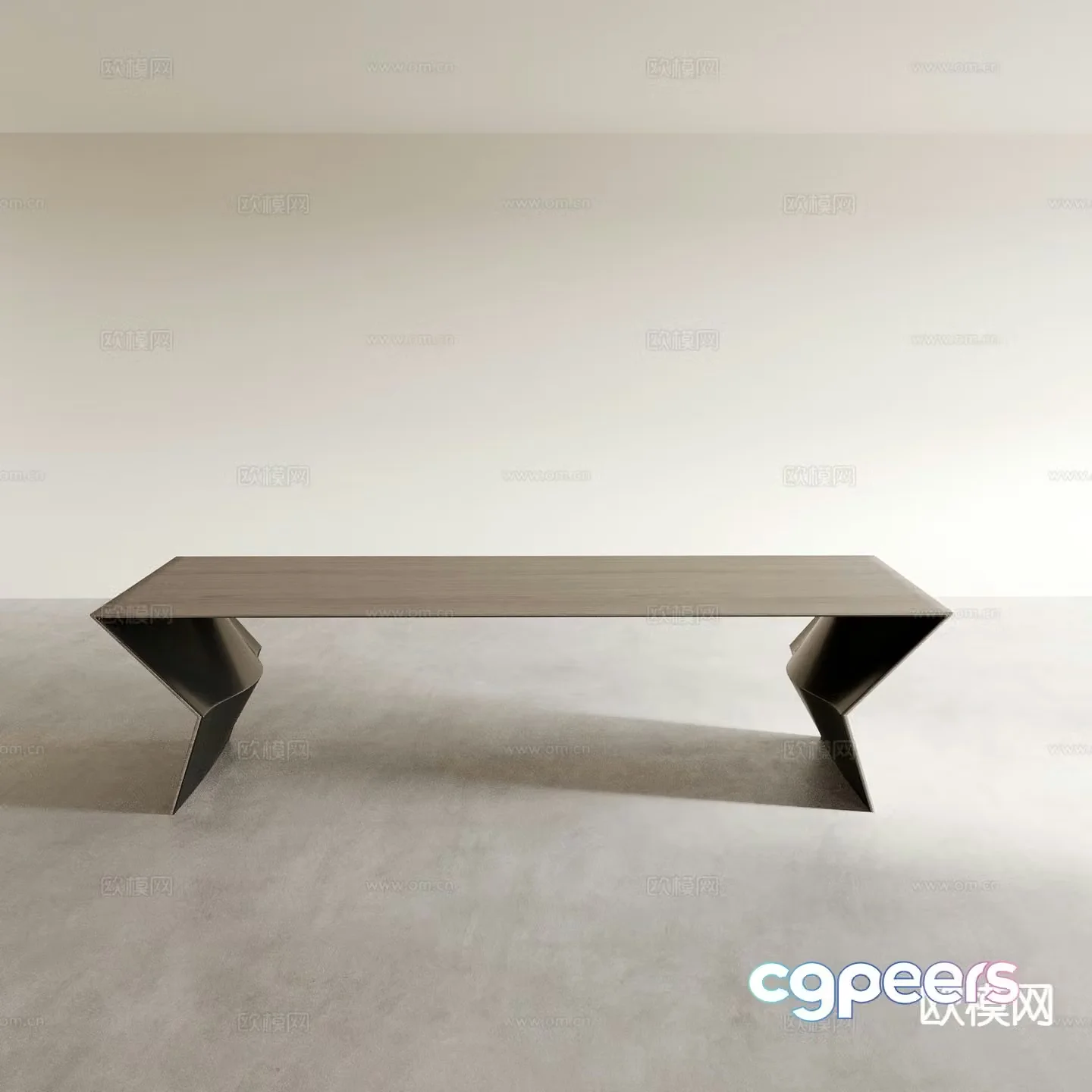 Italian dining table long table square table 3d model