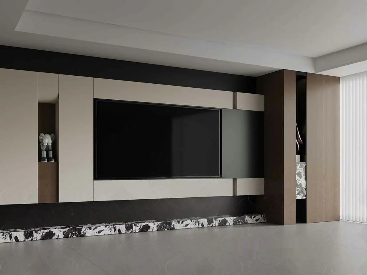 Modern Entertainment Unit 3D Model – 8185 – VRAY Render