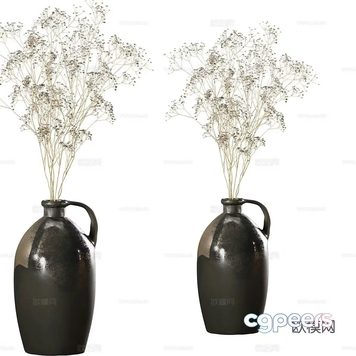 New Chinese vase flower art 3D model