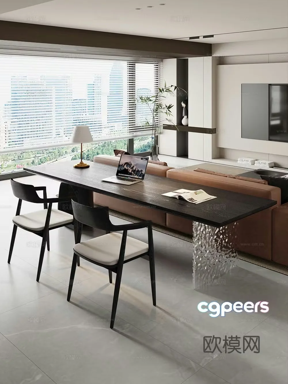 Current horizontal hall table tea table big table desk computer desk simple desk 3D model
