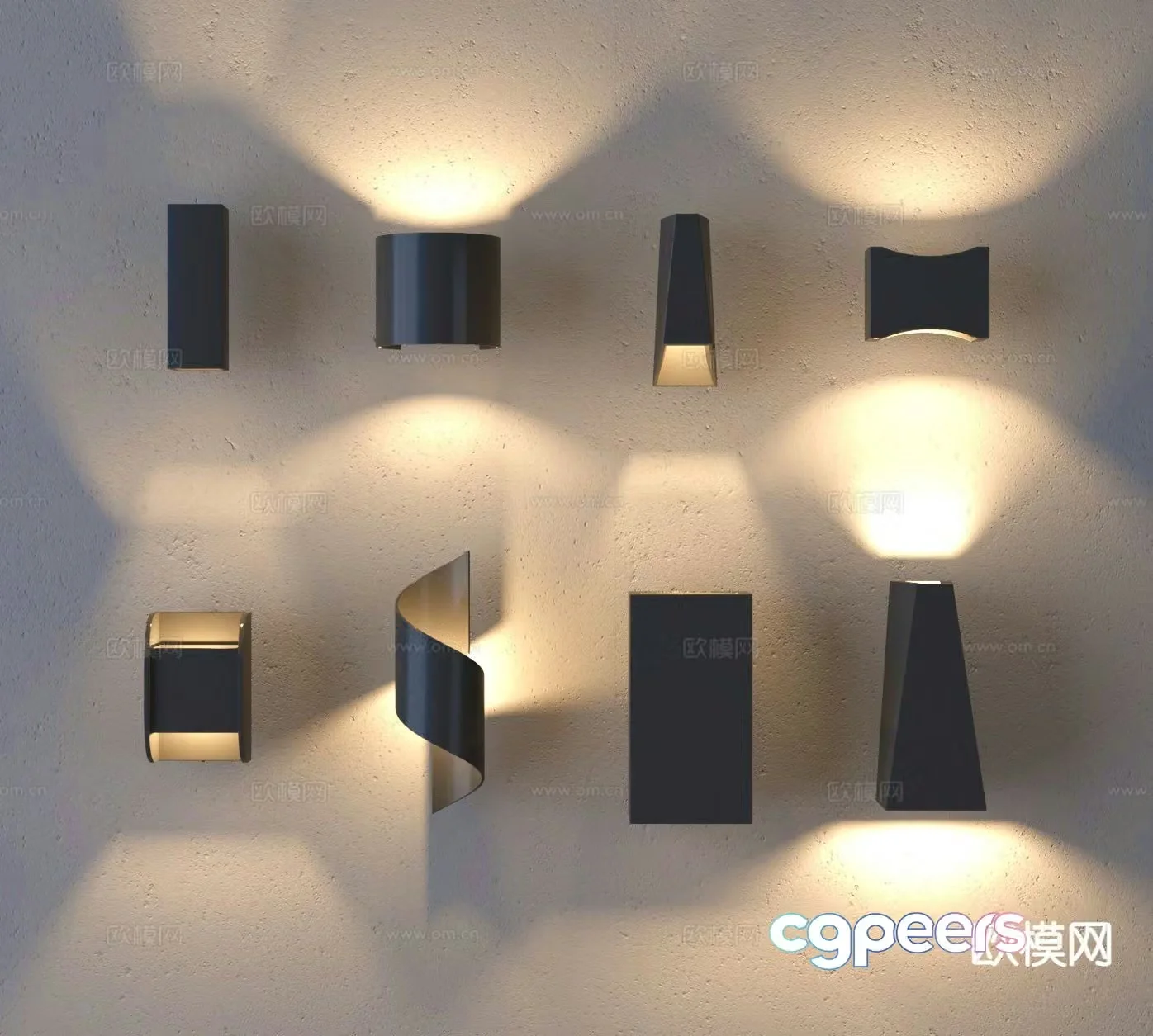 Creative wall lamp corridor lamp atmosphere lamp 3D model