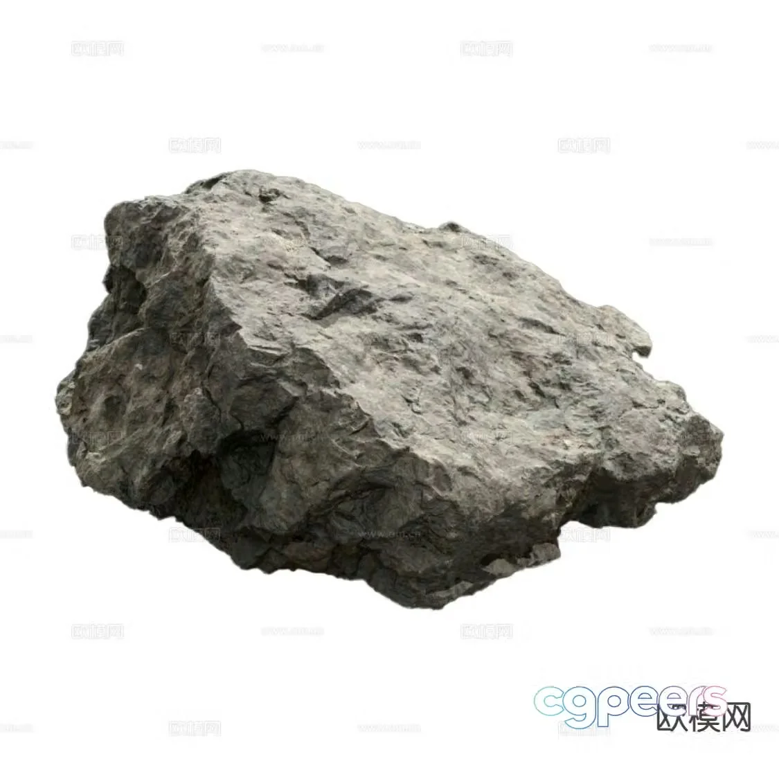 modern stone rock granite 3d model