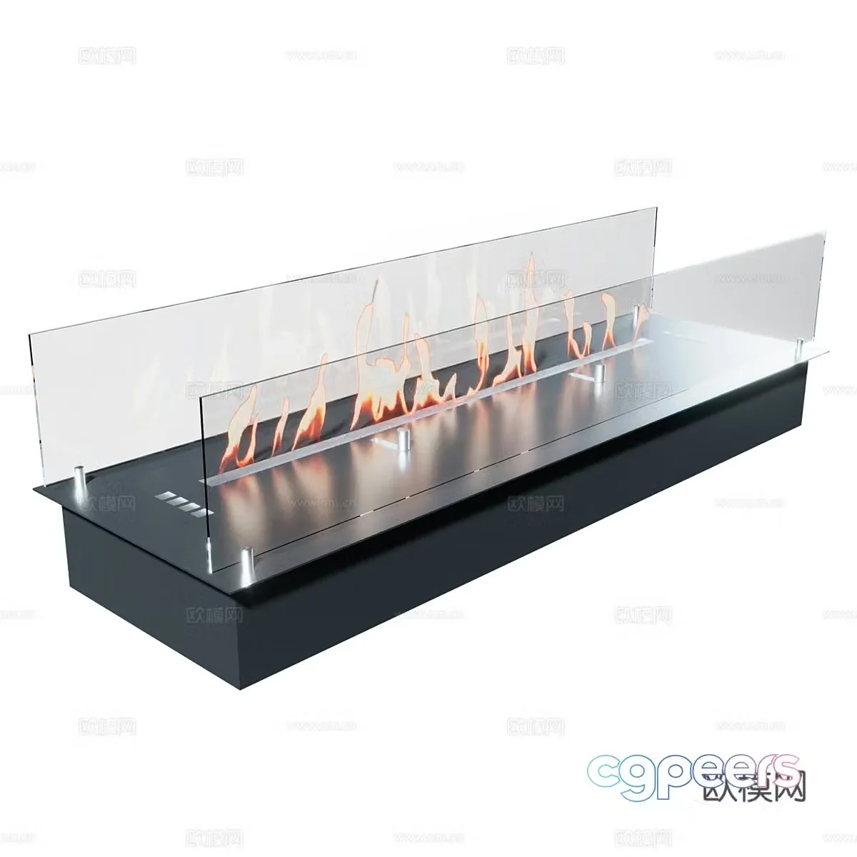 Modern fireplace living room fireplace 3d model