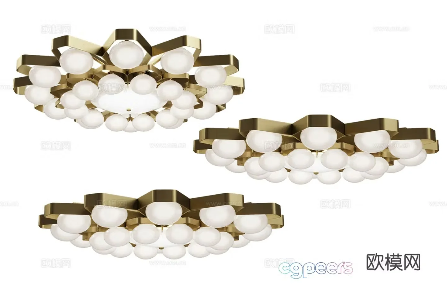 Light luxury ceiling lamp living room lamp 3d model
