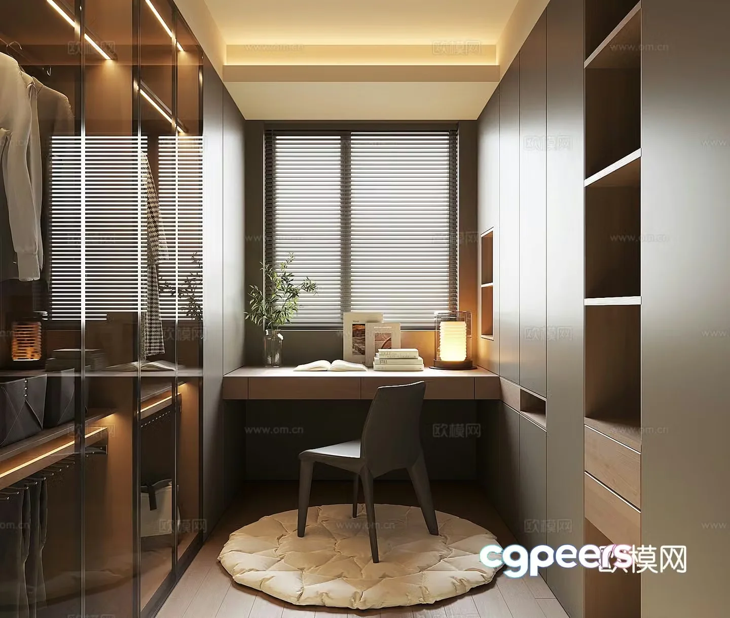 Modern cloakroom 3d model