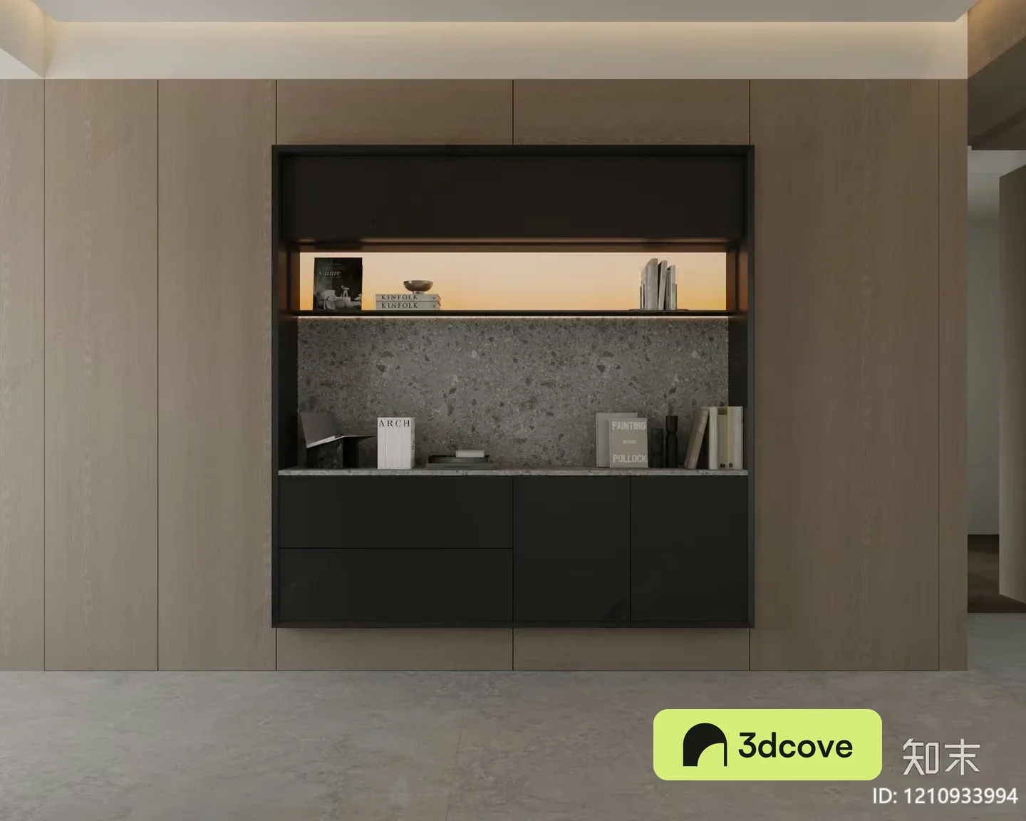 Modern Wooden Shelving Unit