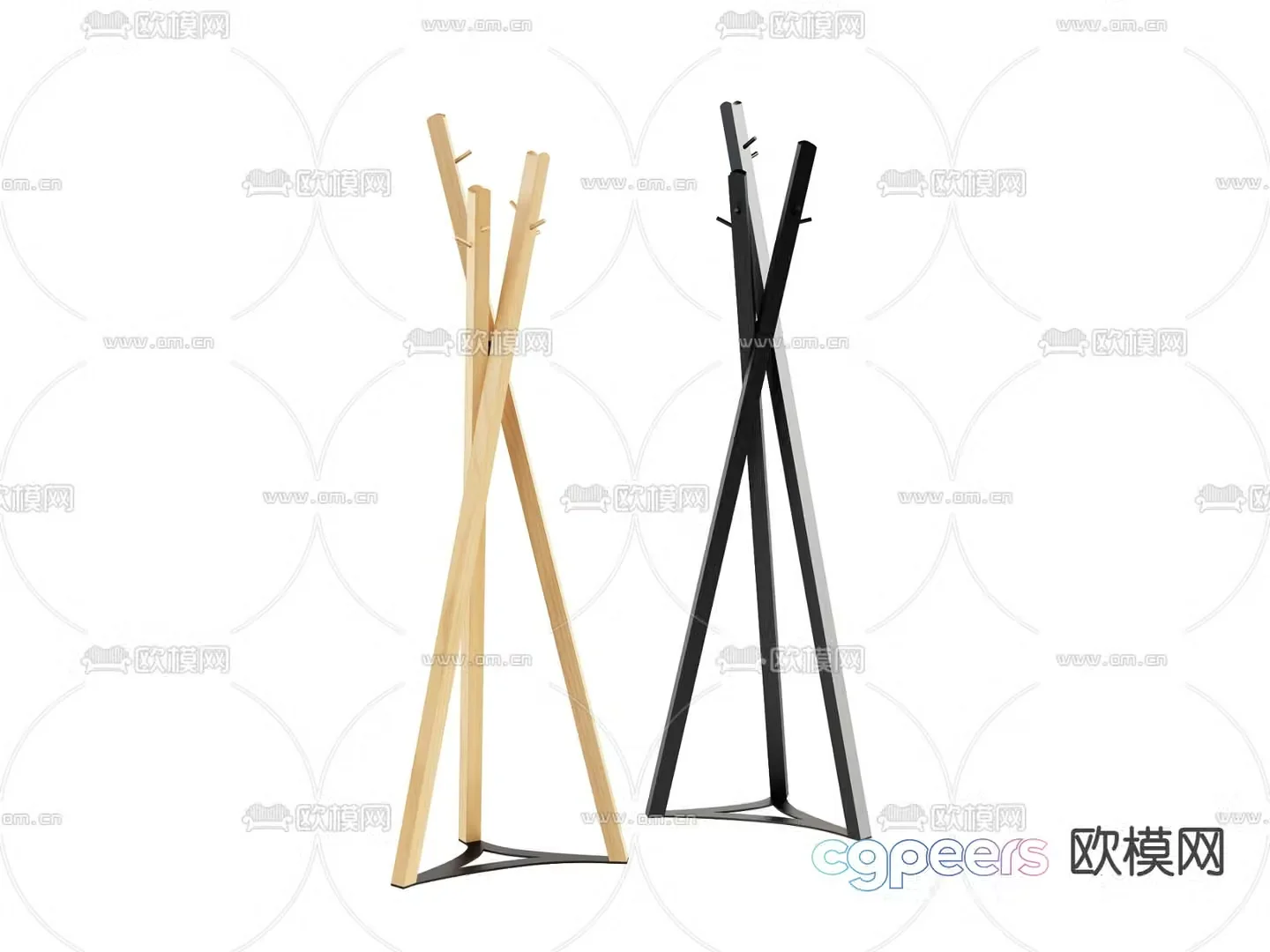 Clothes rack hanger 3d model