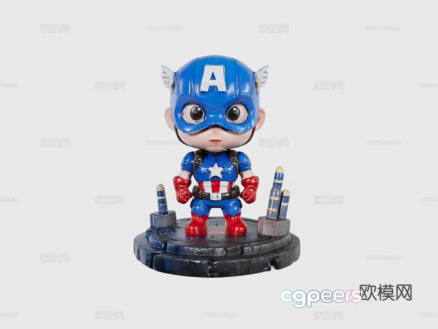 Captain America figure 3d model