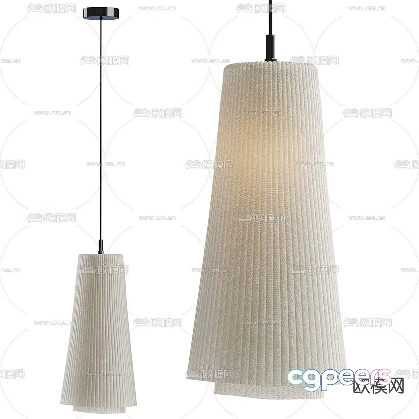 wabi-sabi chandelier 3d model