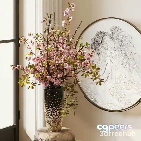 A Vase Of Flowers 3D Model – 22053 – VRAY Render