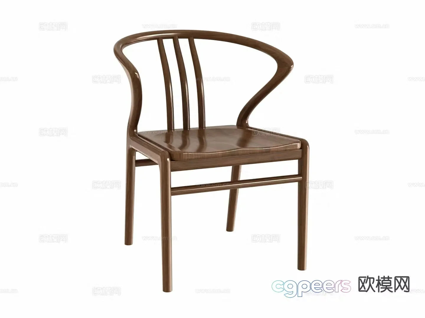 New Chinese style chair dining chair 3d model