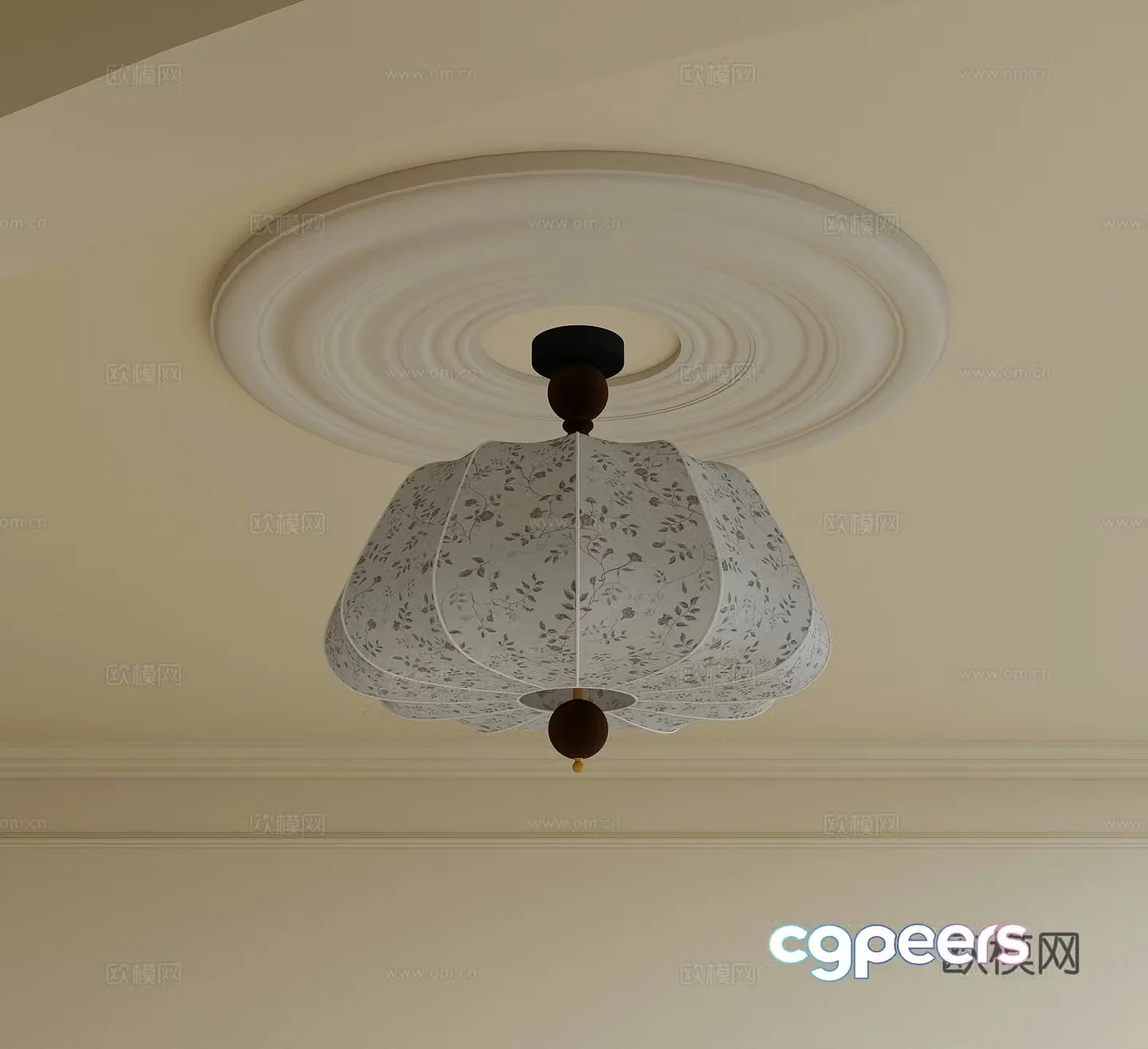 Retro style chandelier Art chandelier 3d model