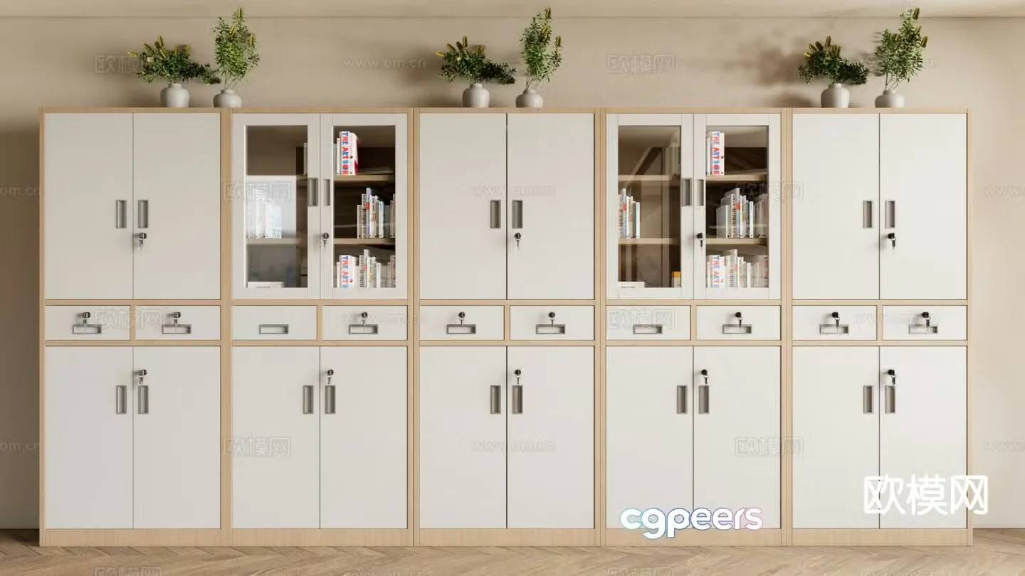 Modern filing cabinet filing cabinet information cabinet 3d model