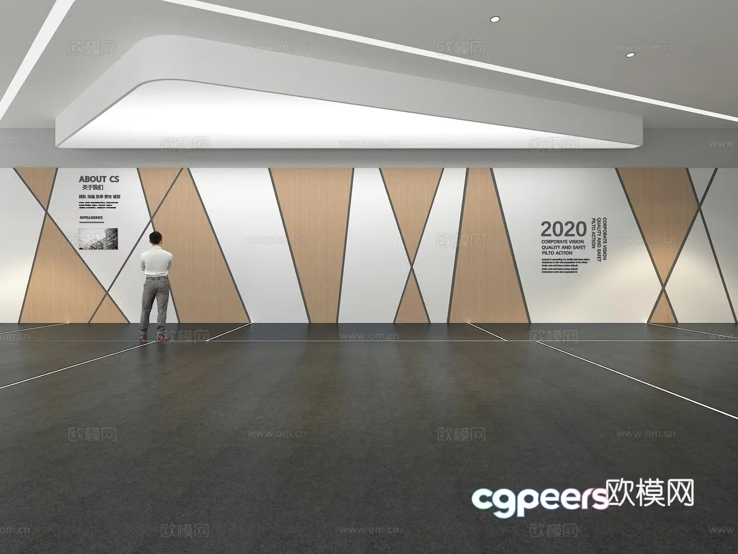 Cultural wall Corporate culture wall Display wall Classroom Exhibition hall Campus culture Corridor 3D model