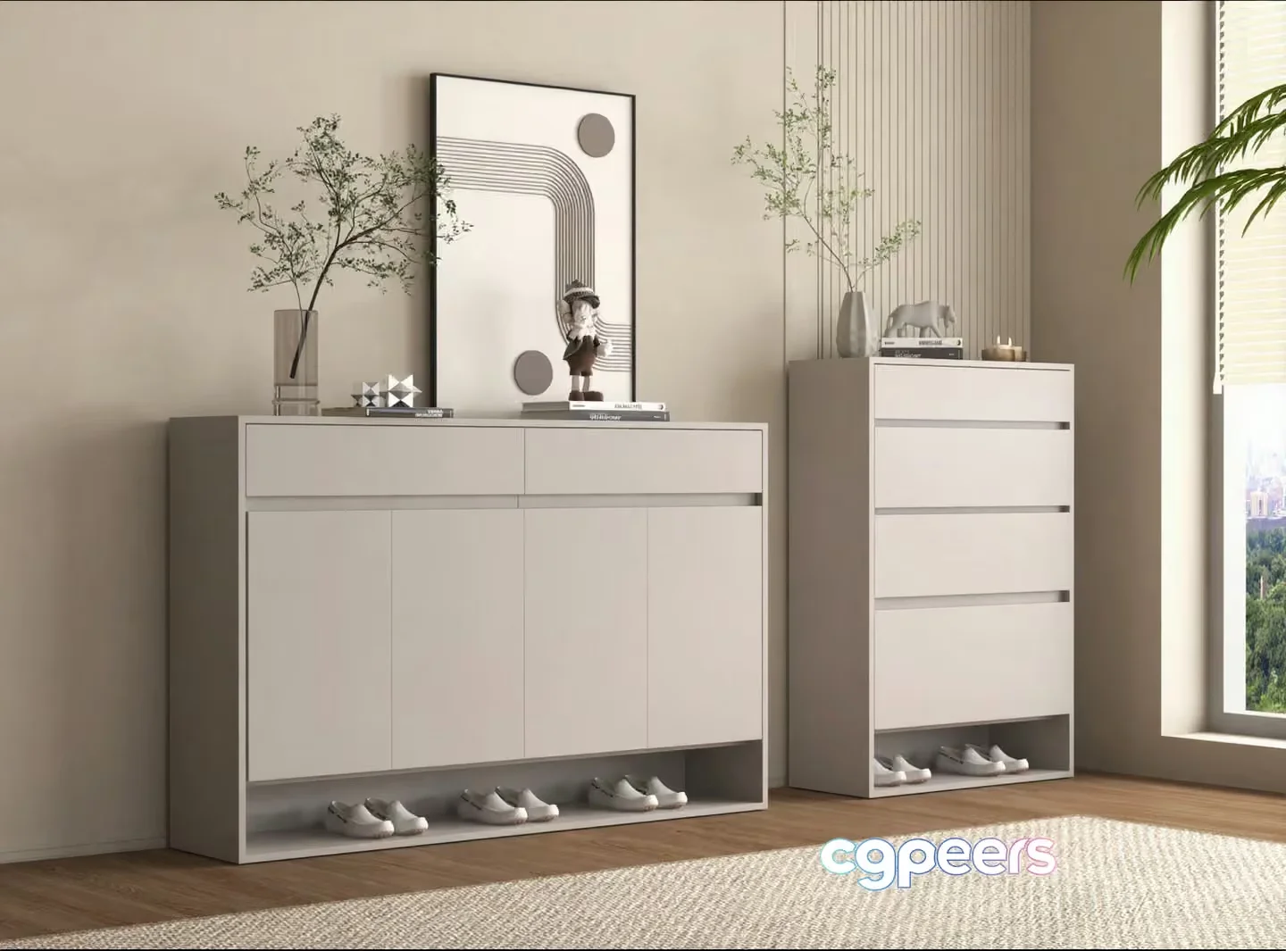 Minimalist Furniture Set 3D Model – 12411 – VRAY Render