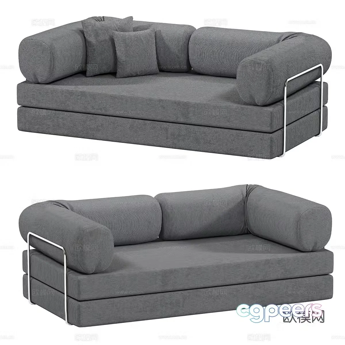 Floor sofa B&B sofa Small sofa Box sofa Sofa bed Fabric sofa Casual 3D model