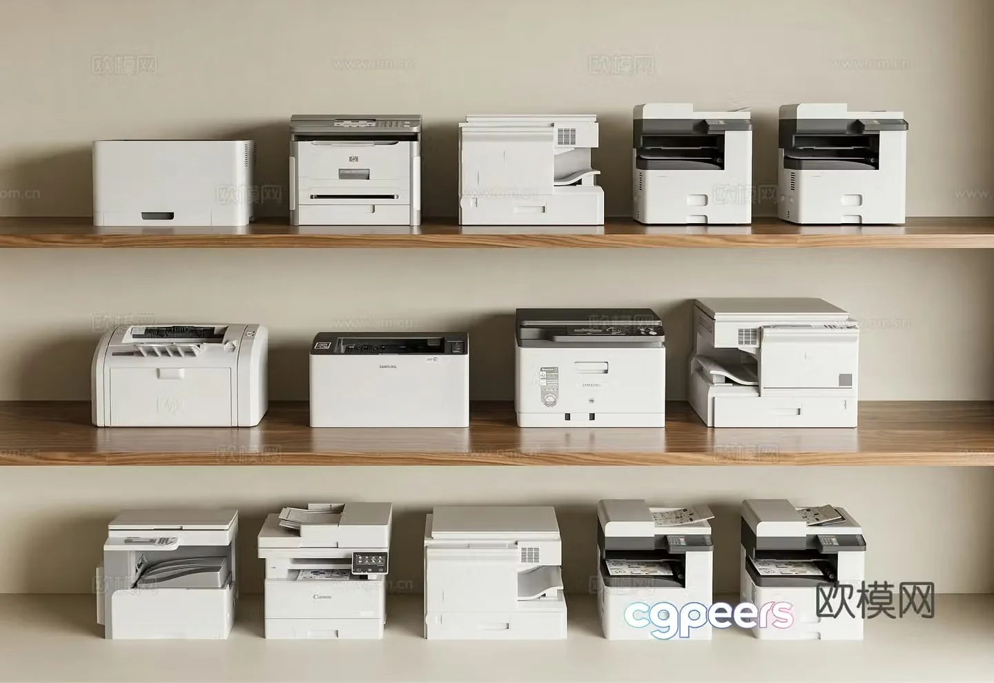 Printer Copy Scanner Smart Printer Office Supplies Office Equipment 3D Model