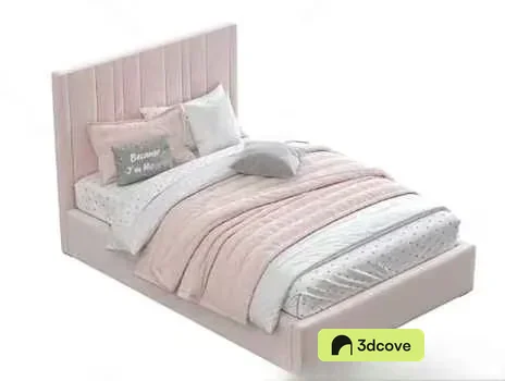 Pink Upholstered Bed