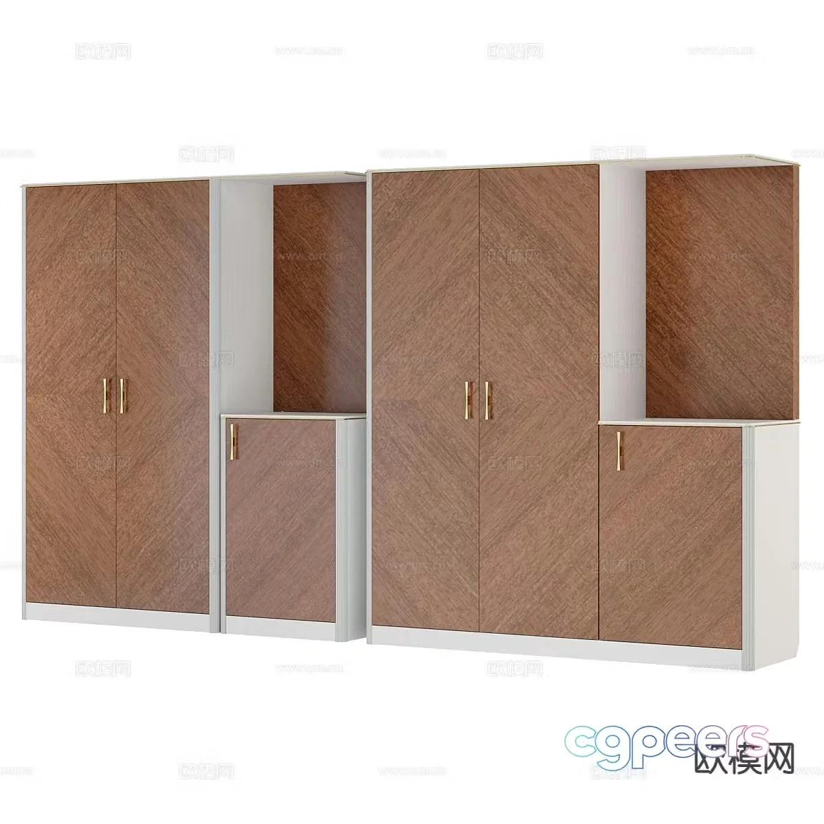 Nordic simple wardrobe 3d model