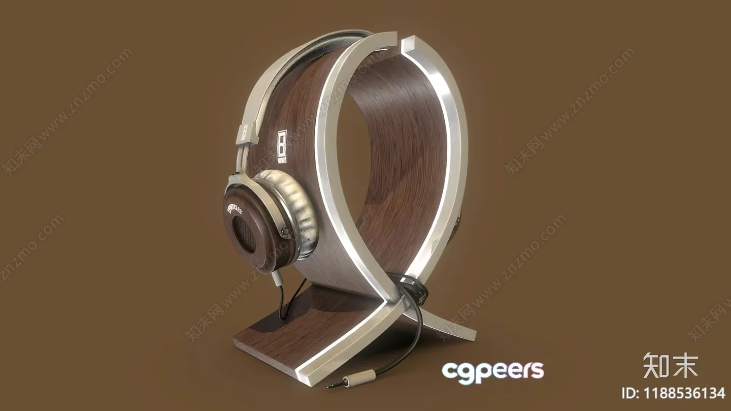 A Pair Of Headphones On A Stand 3D Model – 9299 – CORONA Render