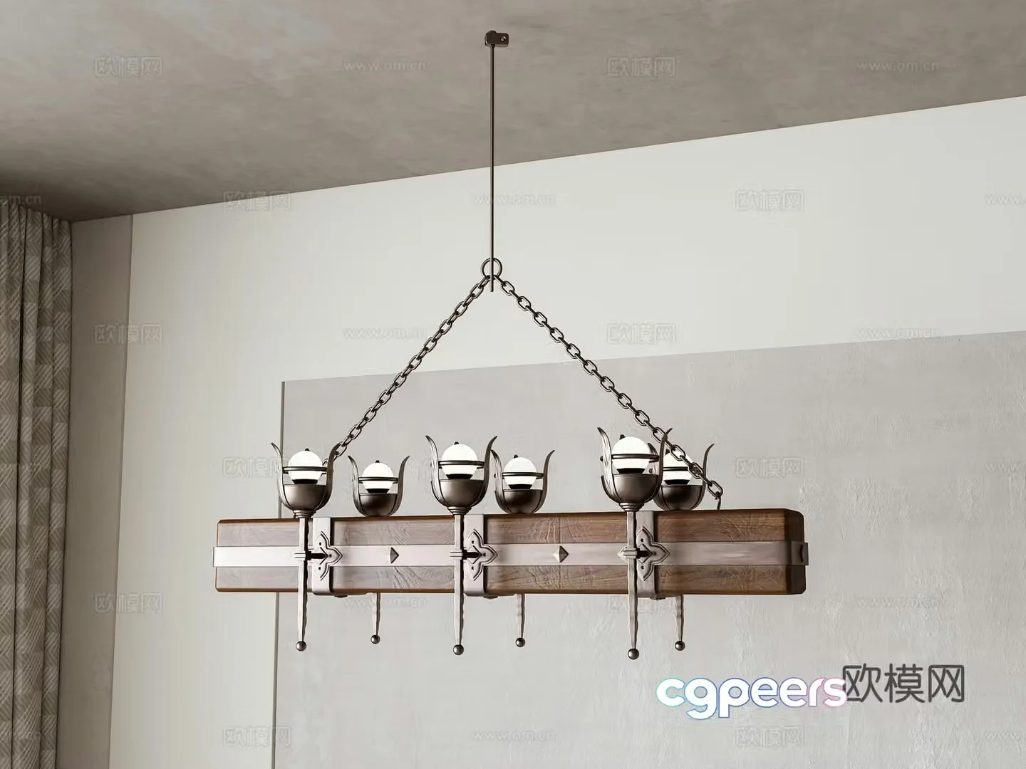 American chandelier 3d model