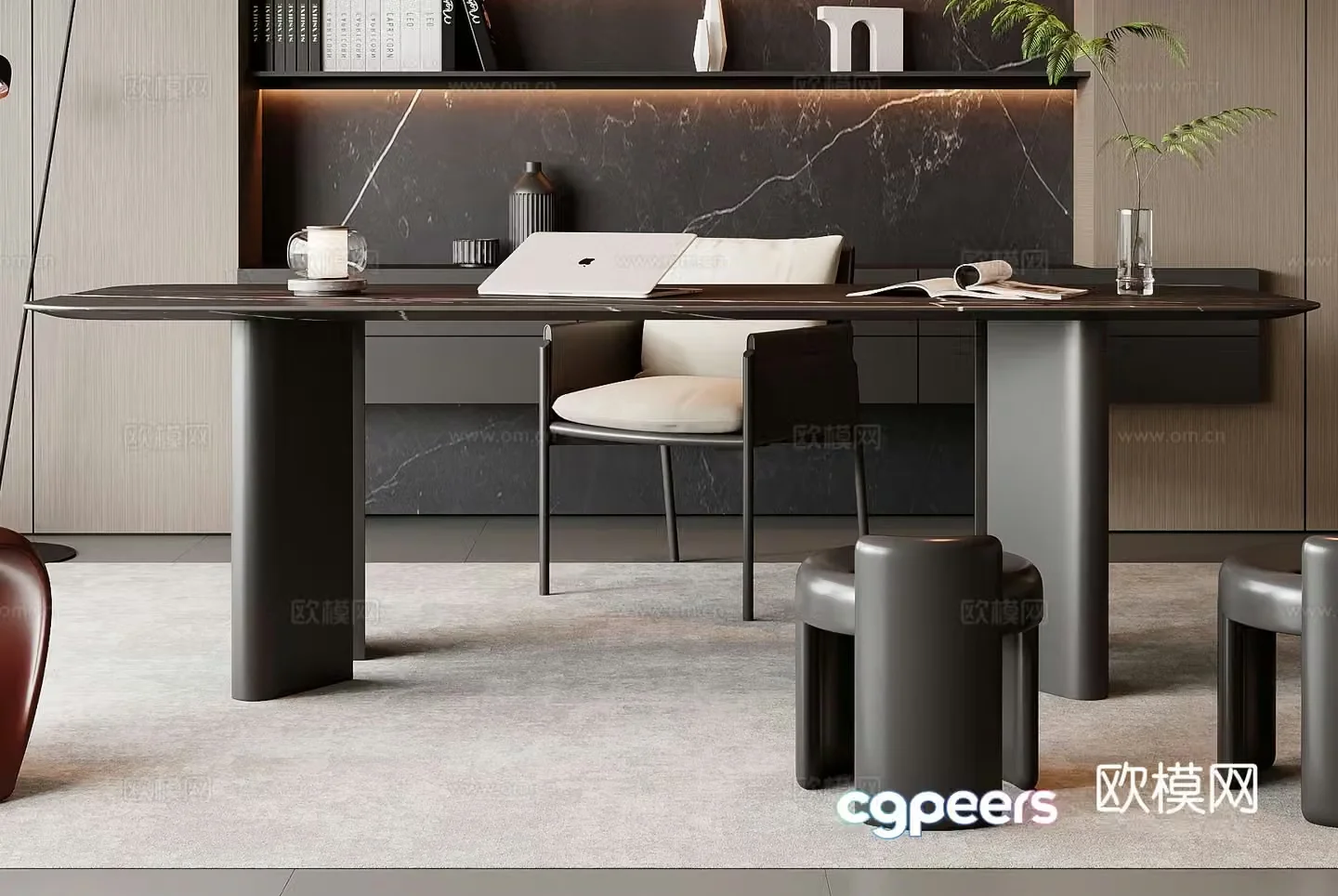 Modern desk chair 3d model