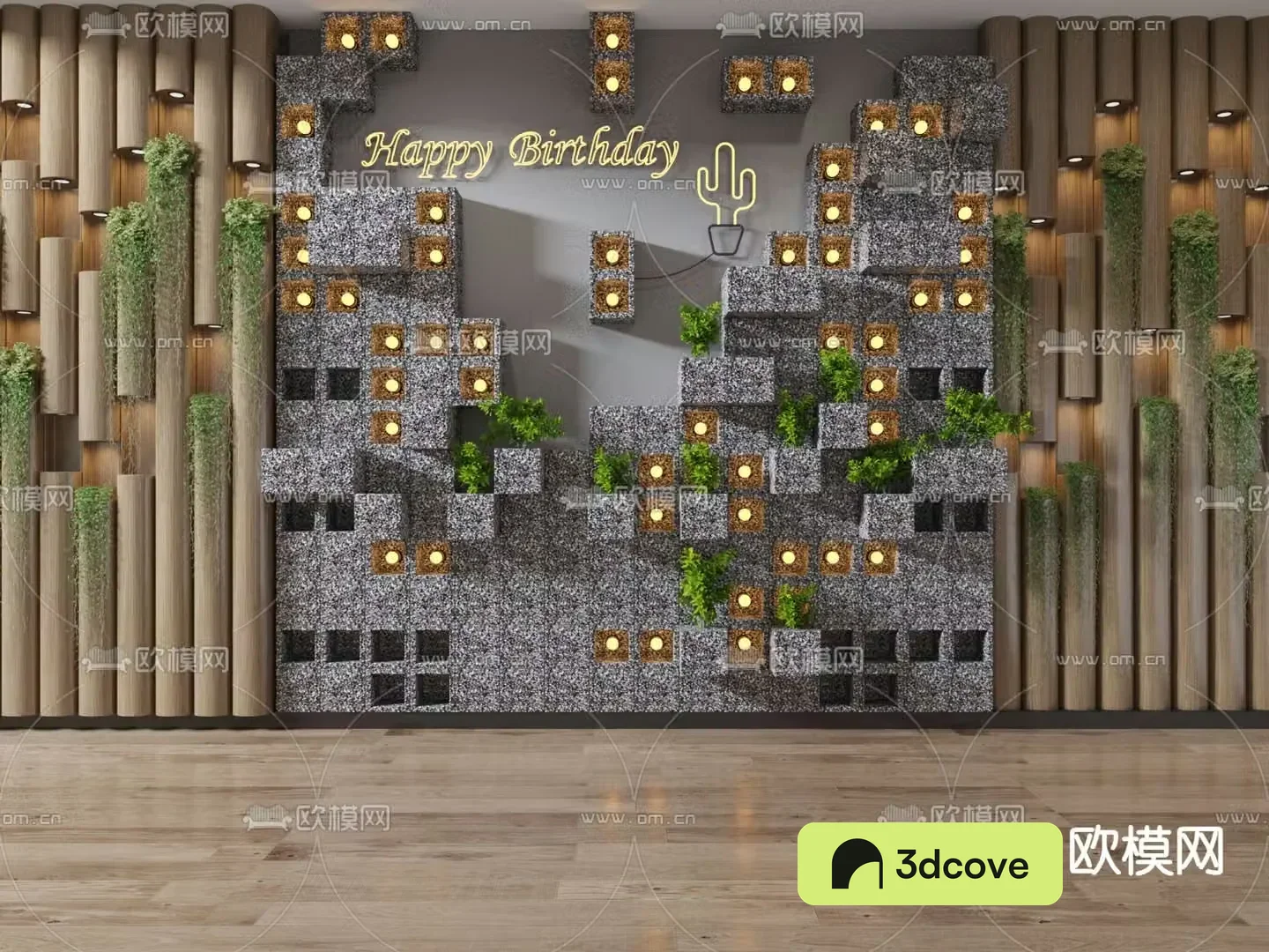 Plant background wall