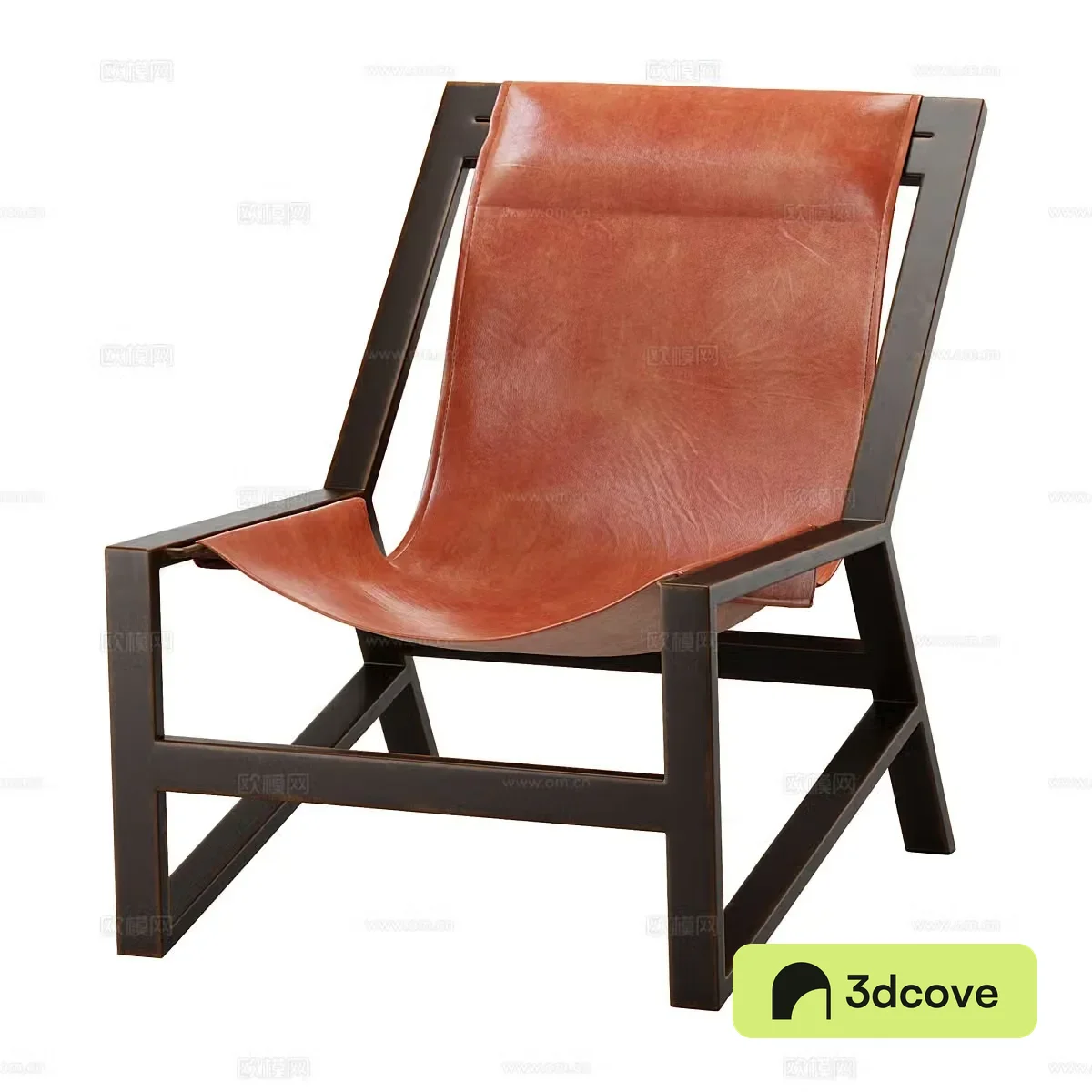 Modern minimalist leisure chair leather chair